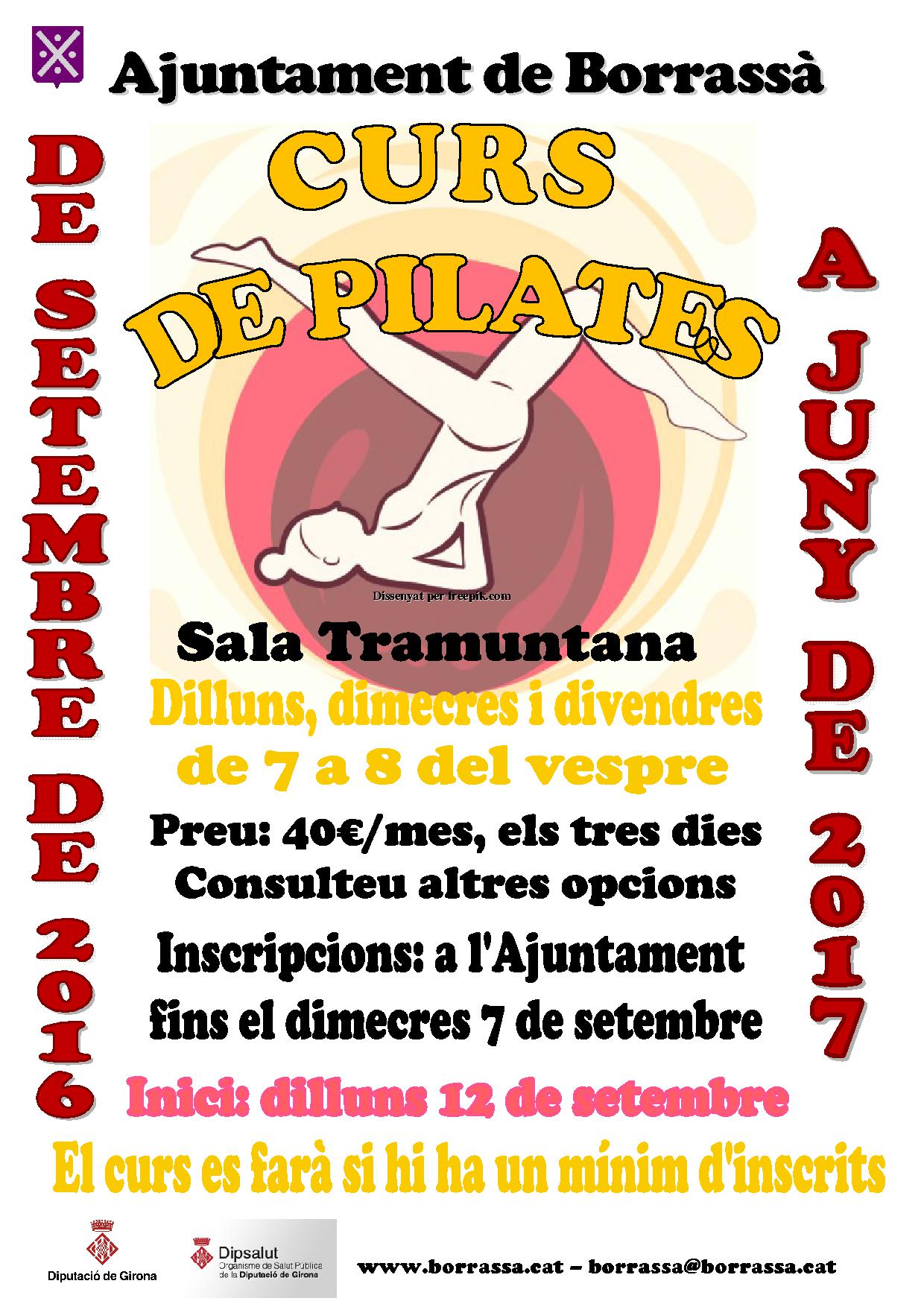 Aquest dilluns 12 de setembre començaran les classes de Pilates a la Sala Tramuntana.